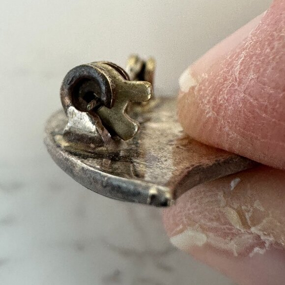 Mexican Abalone Leaf Brooch, Sterling Silver - Picture 6 of 10